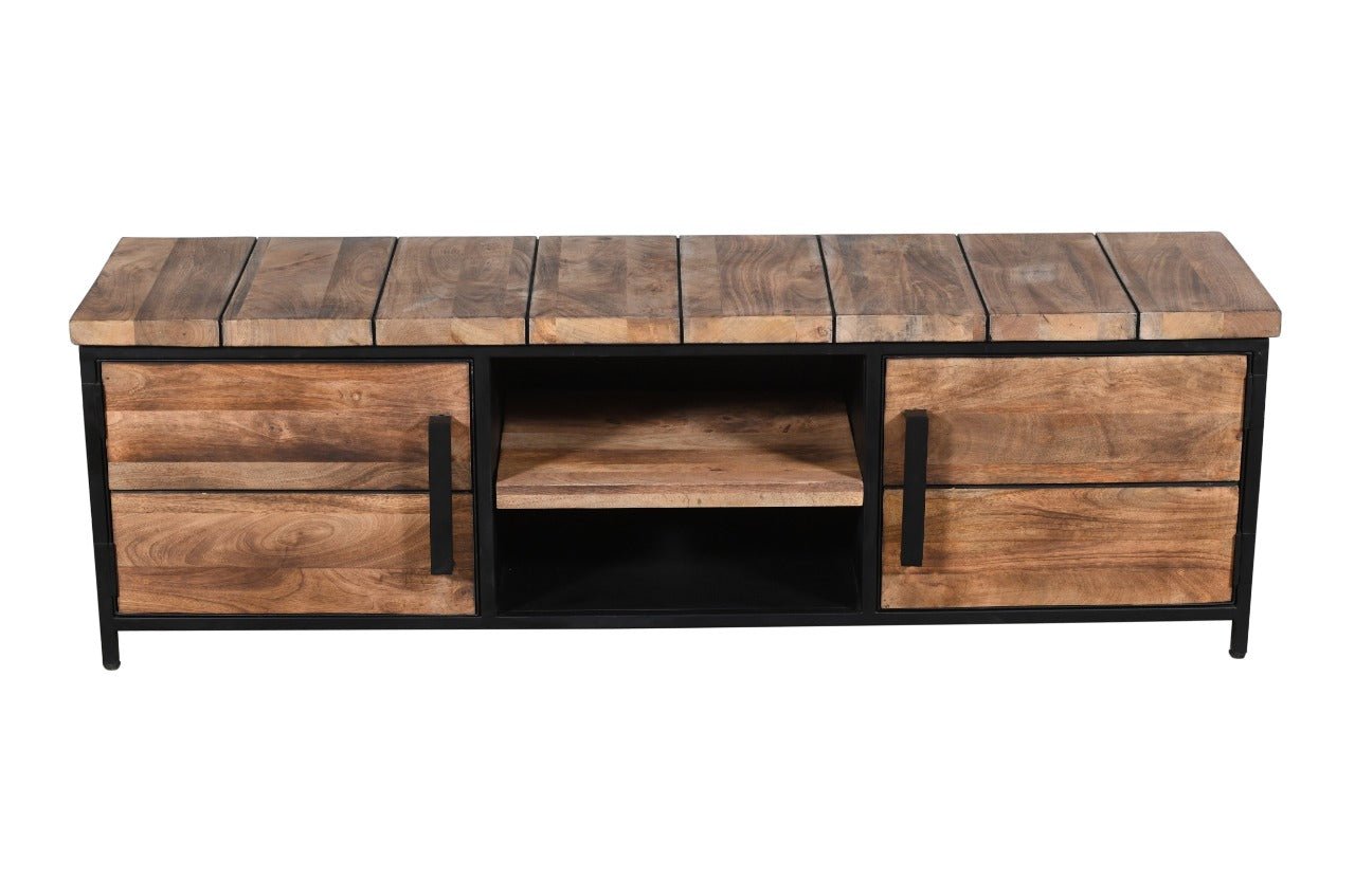 Nacia Mango Wood TV Console – handcrafted solid wood furniture