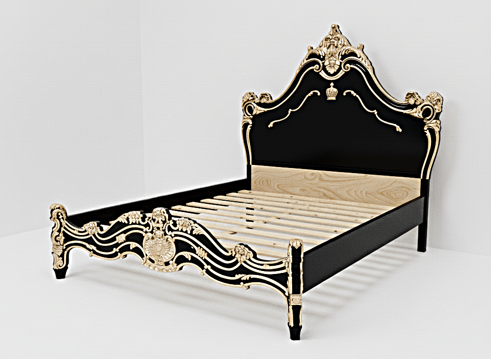 Prince Hand Carved Solid Wooden Platform Bed – handcrafted solid wood furniture