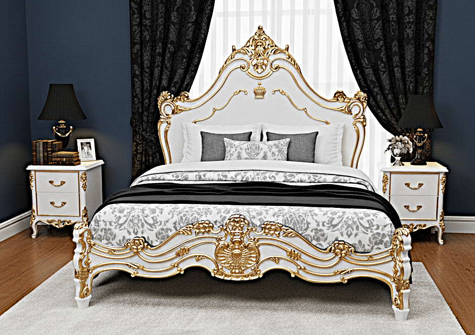 Prince Hand Carved Solid Wooden Platform Bed – handcrafted solid wood furniture