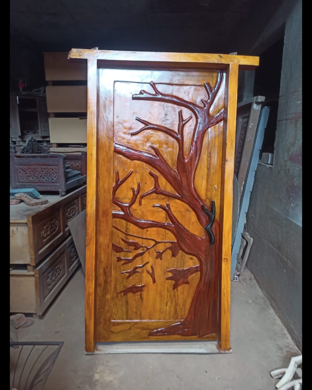 PUNO Hand - Carved Custom Double Doors – handcrafted solid wood furniture