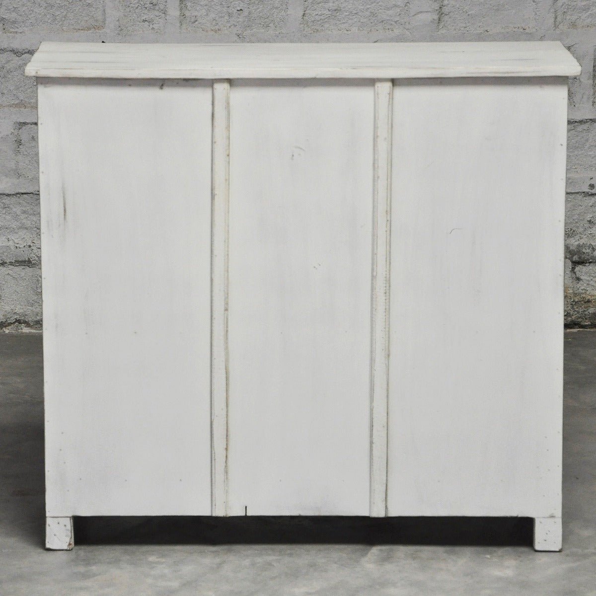 RAINBOW CARVED 2 DOOR WOODEN SIDEBOARD - White wash - 100 - 40 - 90 – handcrafted solid wood furniture