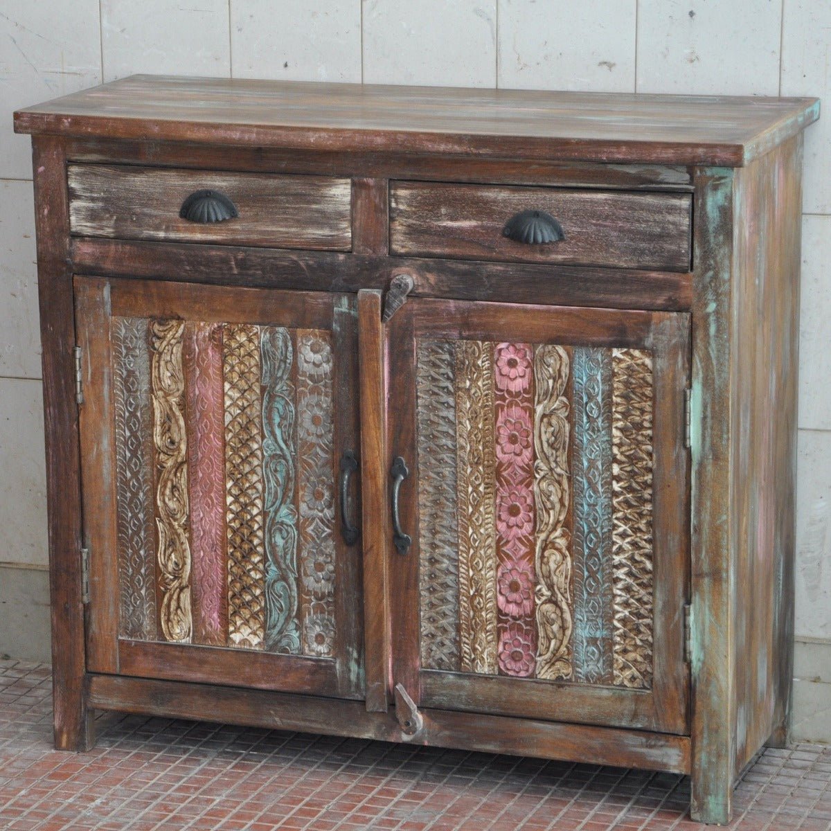 Rainbow Carved Wooden Sideboards & Cabinets – handcrafted solid wood furniture