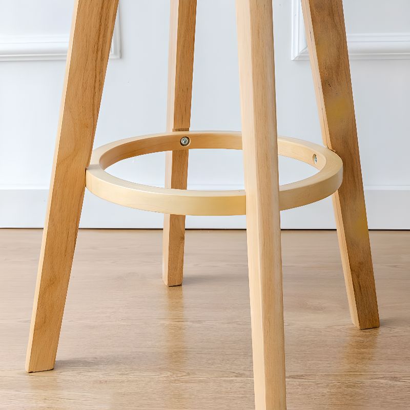 Relaxed Crimson Leather Round Bistro Stool - Furniture Home LLC