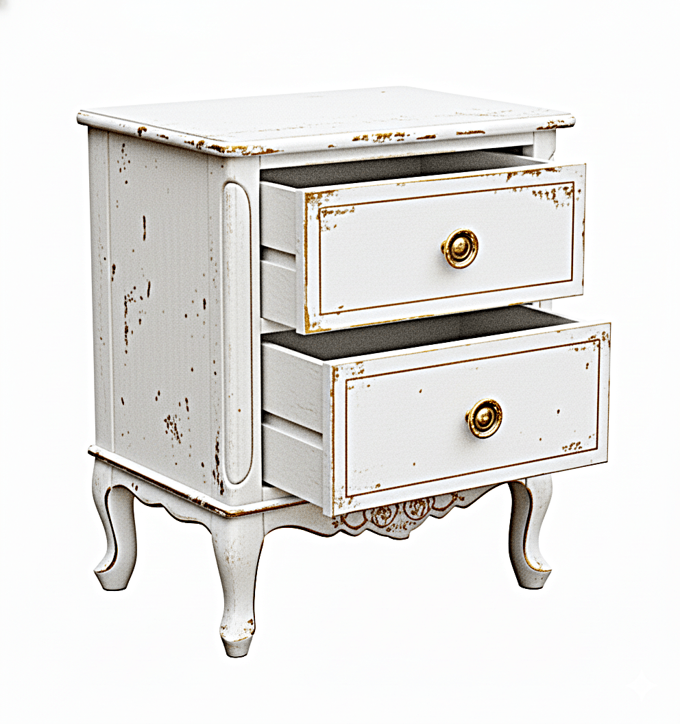 Royal Mirage Hand - Carved Solid Wood Golden Accent Platform Bedframe – handcrafted solid wood furniture