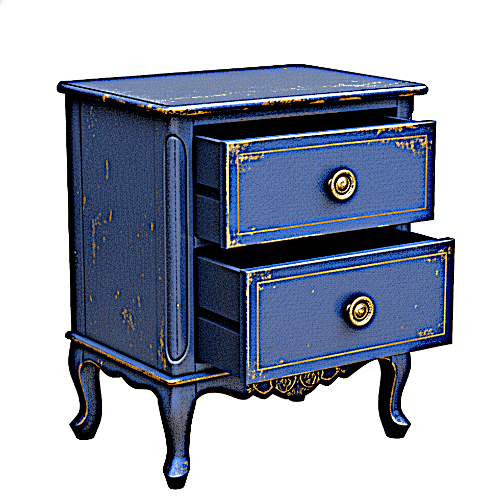 Royal Mirage Hand - Carved Solid Wood Golden Accent Platform Bedframe – handcrafted solid wood furniture