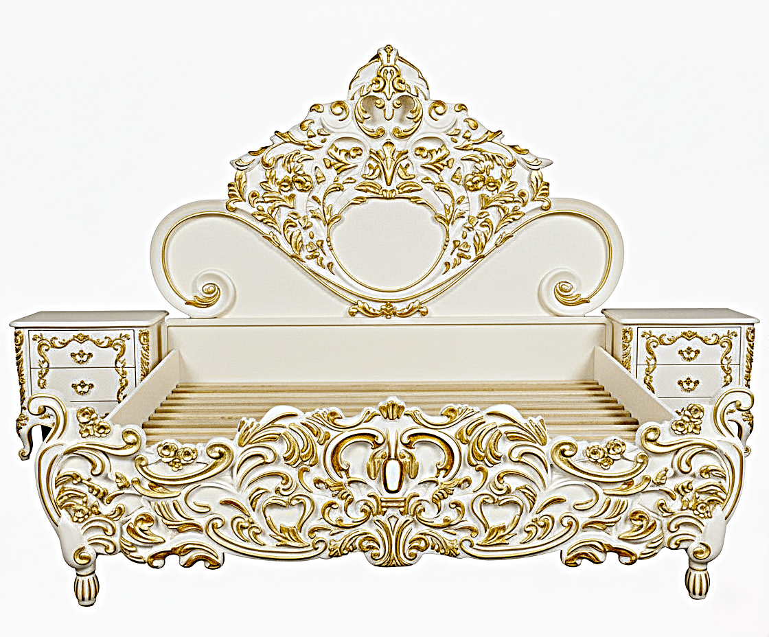 Royalty Solid Mango Wood Hand Carved Platform Bed – handcrafted solid wood furniture