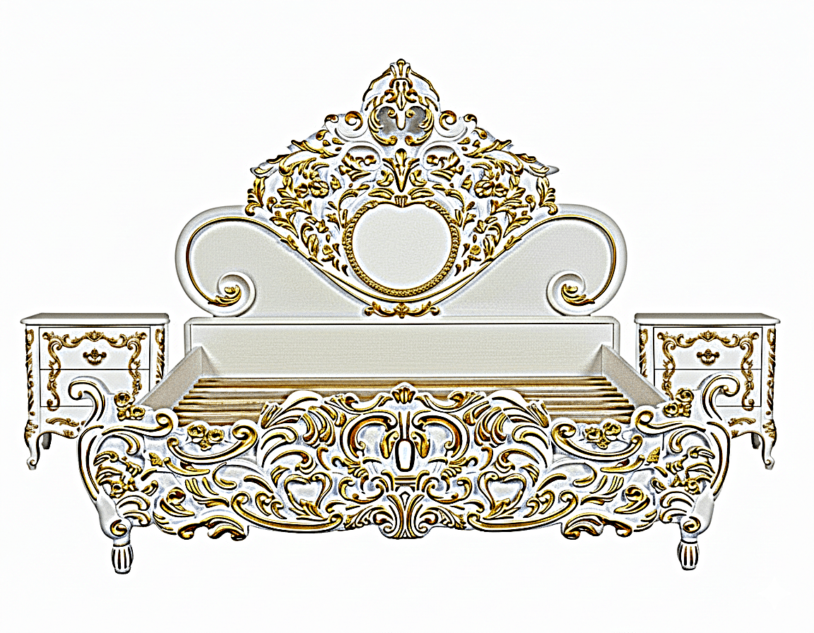 Royalty Solid Mango Wood Hand Carved Platform Bed – handcrafted solid wood furniture