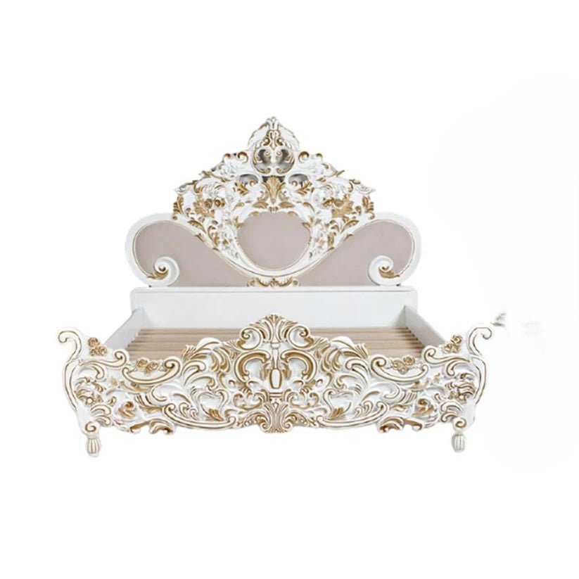 Royalty Solid Mango Wood Hand Carved Platform Platform Bed – handcrafted solid wood furniture