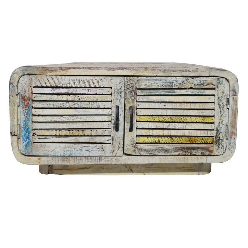 SALVAGE Reclaimed Timber Wooden 4 Doors Coffee Table / Center Table – handcrafted solid wood furniture