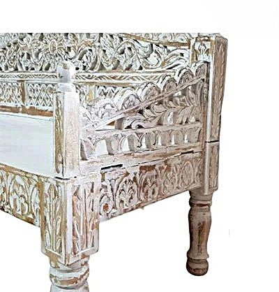 Silaw Hand Carved solid wooden indoor / Outdoor Daybed – handcrafted solid wood furniture