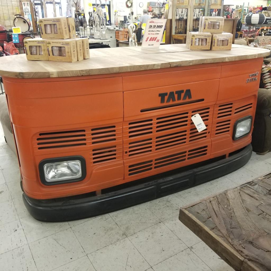 Truck Style Wooden Wine bar Cabinet – handcrafted solid wood furniture