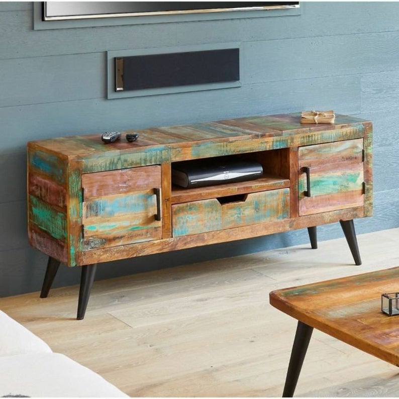 TV Console Table Hand Made made to order TV Cabinet – handcrafted solid wood furniture