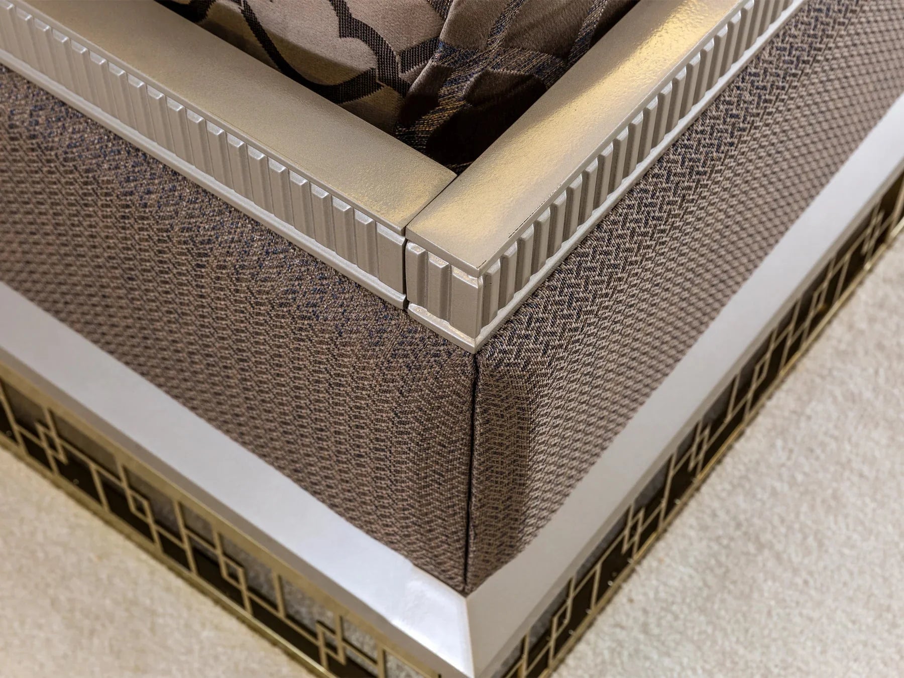 Venice Luxury Upholstered King Size Bedroom - 3 Pc set – handcrafted solid wood furniture