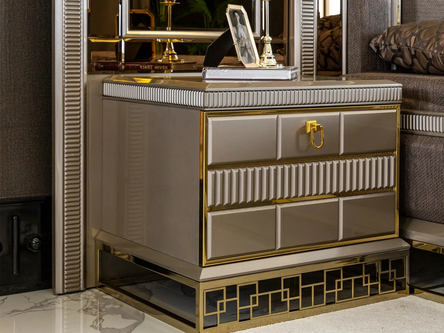 Venice Luxury Upholstered King Size Bedroom - 3 Pc set – handcrafted solid wood furniture