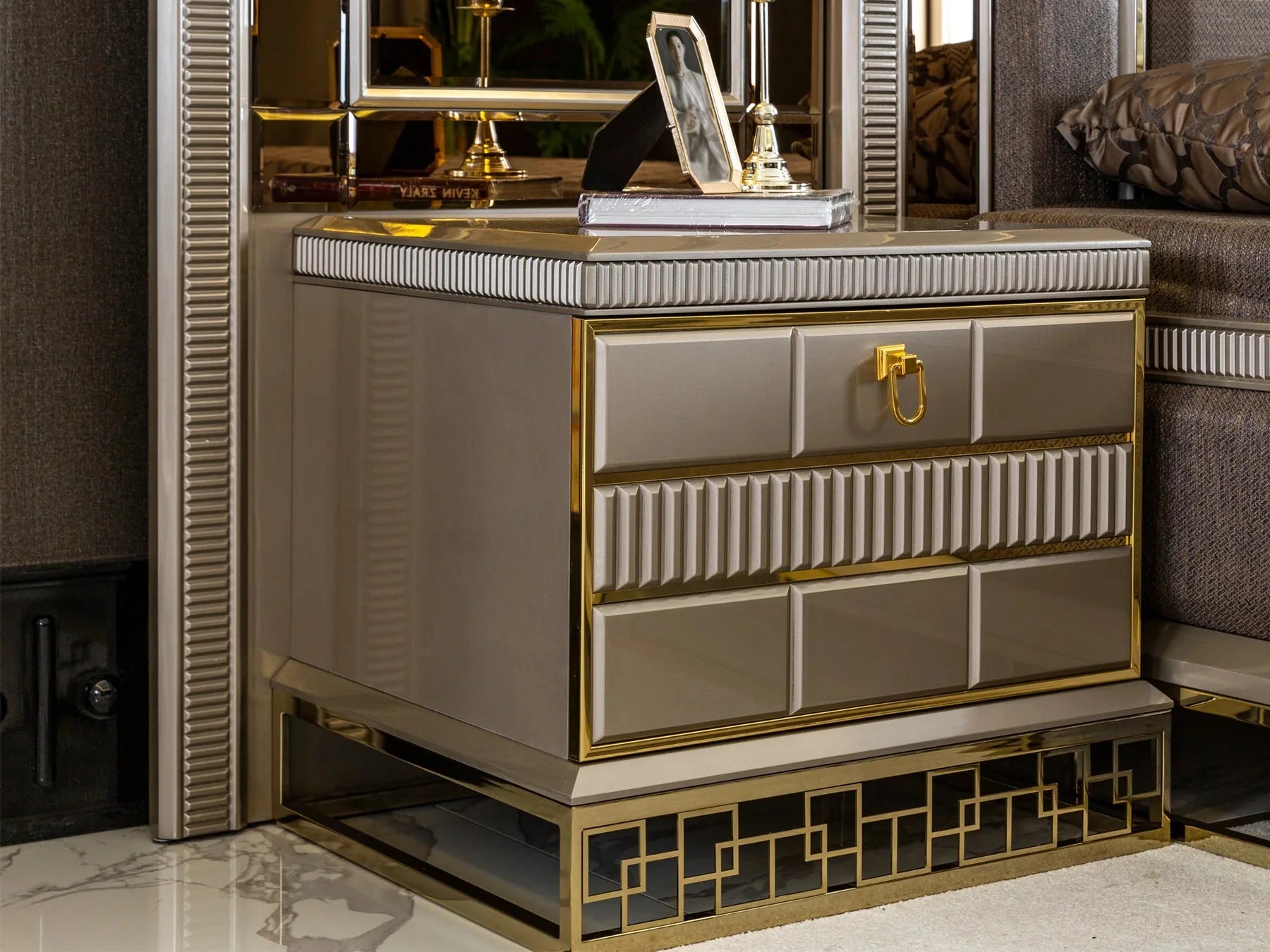 Venice Luxury Upholstered King Size Bedroom - 3 Pc set – handcrafted solid wood furniture