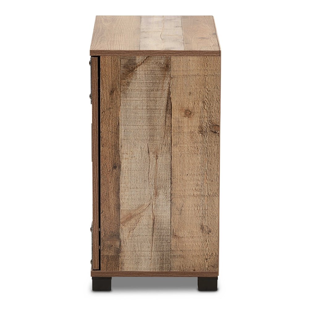 Wayne Solid mango wooden 2 - Door Shoe Cabinet – handcrafted solid wood furniture