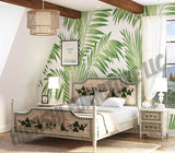 Halina Handpainted Mango Wood Platform Bed