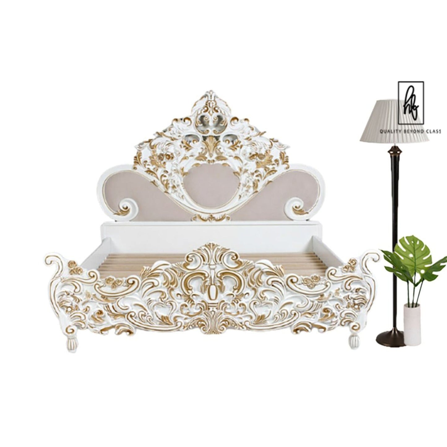 Royalty Solid Mango Wood Hand Carved Bed