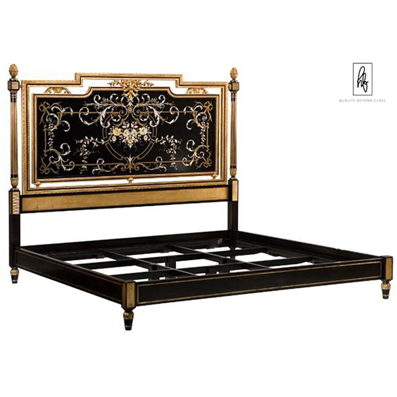 ZOTIC Fine Hand Carved Indian Bed