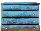 Empire Blue Dawn Rustic Solid Mango Wood Bedroom Dresser With 5 Drawer