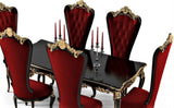 Crown Hand Carved Royal Victorian Dining Table Set