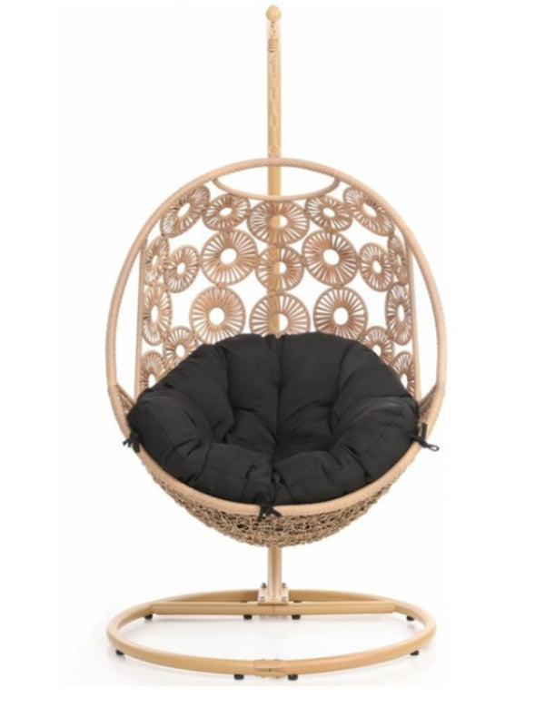 Mali Modern Outdoor Patio Bay Swing Chair