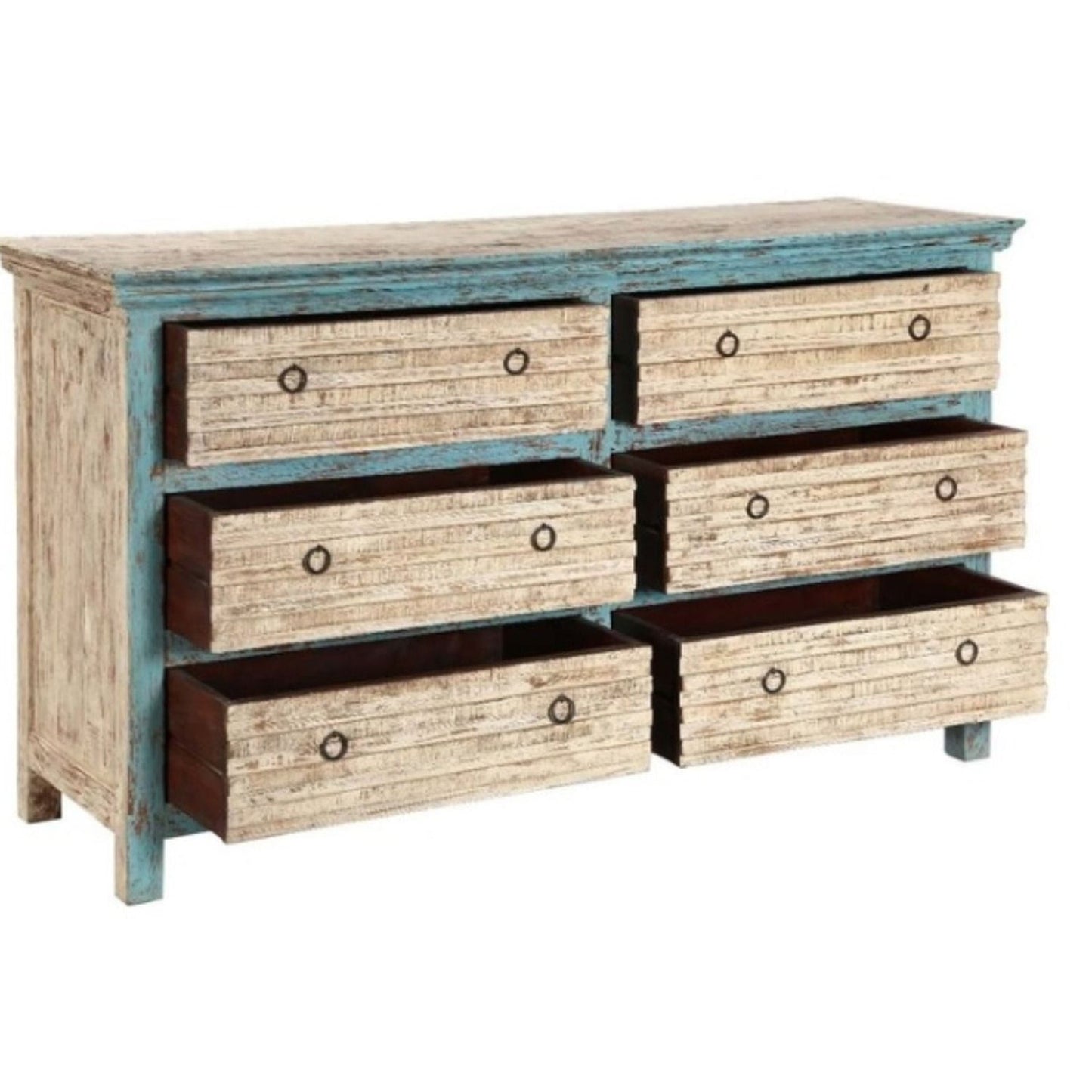 ANGEL Mango Wood Bedroom Dresser With Six Drawers