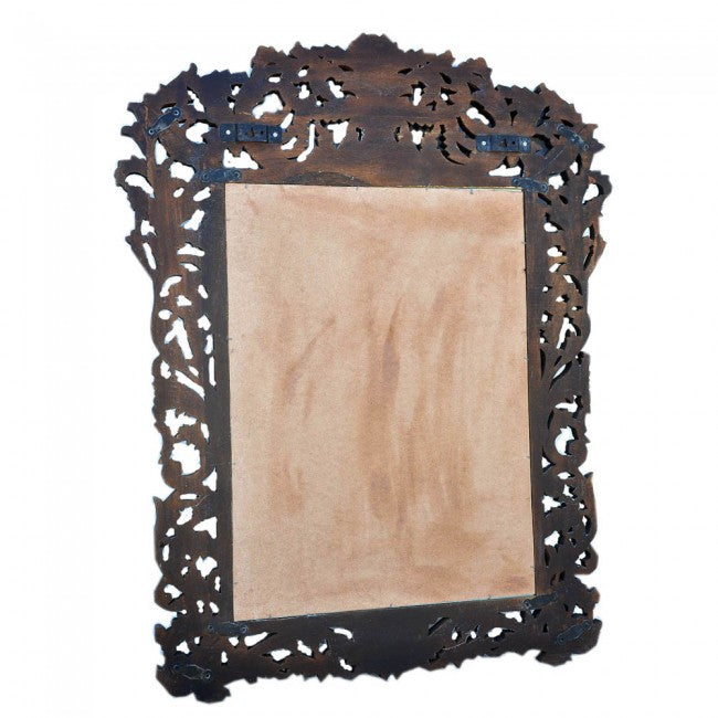 Hand Carved Designer Arch Mirror Frame Brown