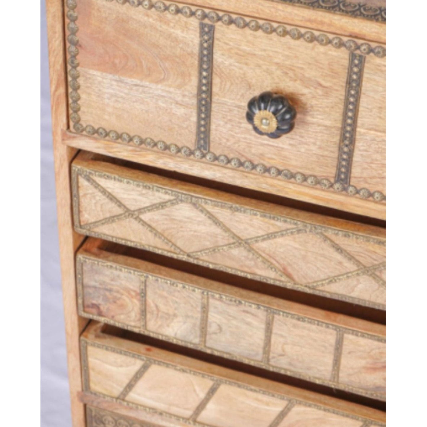 Beauty Solid Mango Wood Hand Carved Cabinet