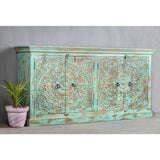 GORUS Beautiful Hand Carved Solid Mango Wood Cabinet