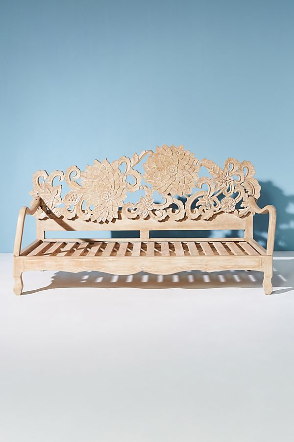Mango Wood Daybeds Handcrafted Lotus Design
