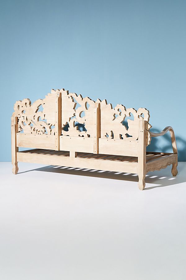 Mango Wood Daybeds Handcrafted Lotus Design
