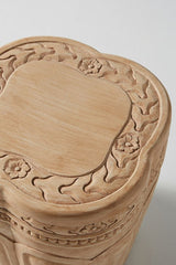 Carved-Patchwork Bedside Table