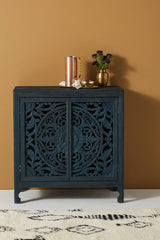 Lombok Hand carved Indian Style Entryway Cabinet / Hand Made Wooden Sideboard cabinet