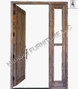 Dipolog Hand Carved Wood Front Entry Door With Sidelight