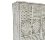 Juffair Hand Carved Solid Wood Armoire