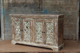 French Arched Wood Sideboards with Mirrored Doors