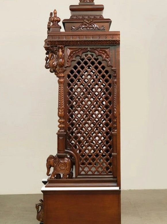 Tanjore Indian Hand Carved Indoor Temple / Mandir