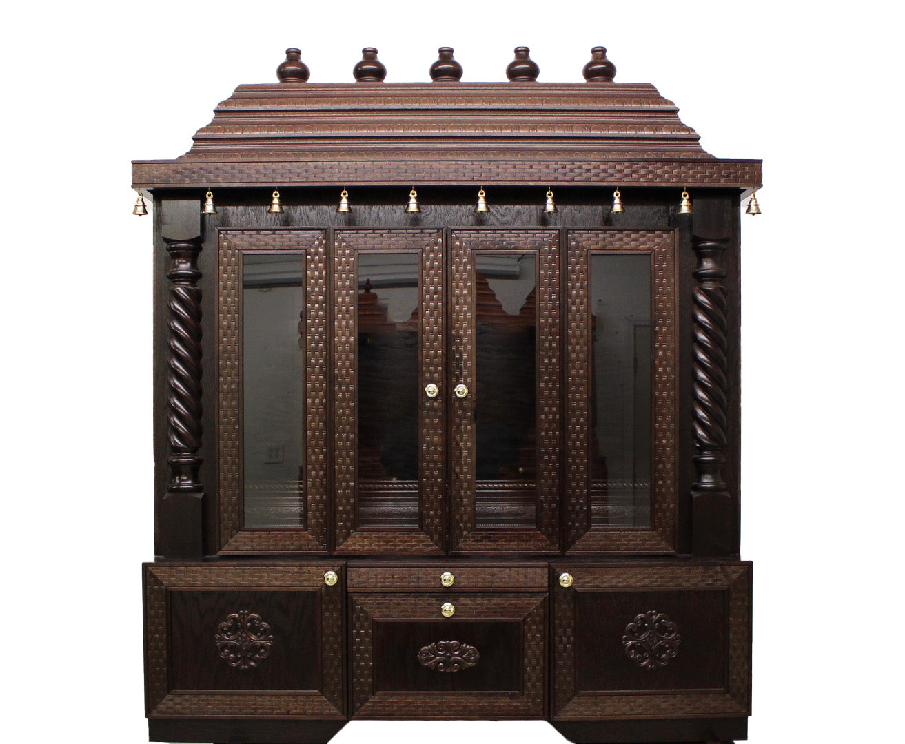 Archana Hand Carved Indian Solid Wood Indoor Temple / Mandir