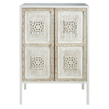 Floral Design Hand Carved Small Sideboard