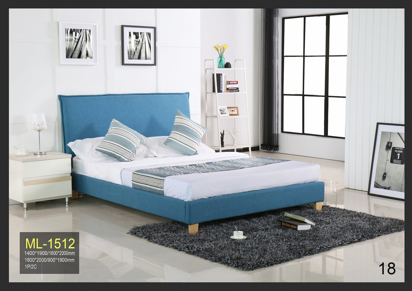 HF1512 Upholstered Bed Frame