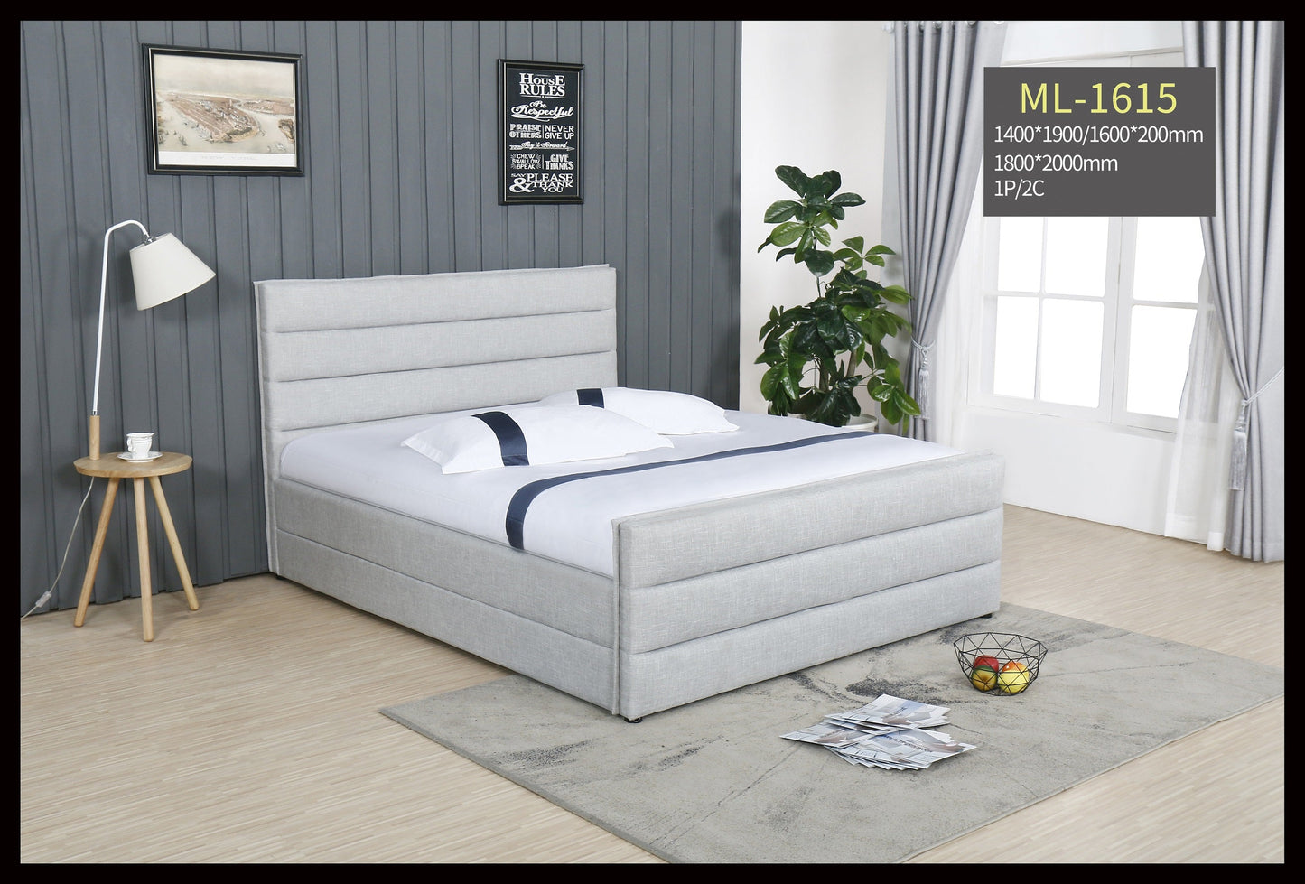 ML1615 Upholstered Bed Frame