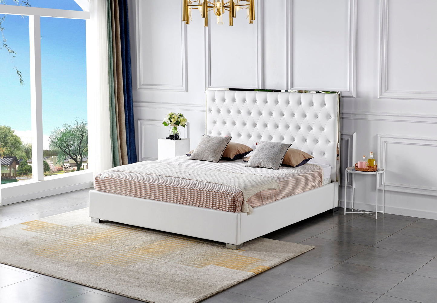 HF1910 Upholstered Bed Frame