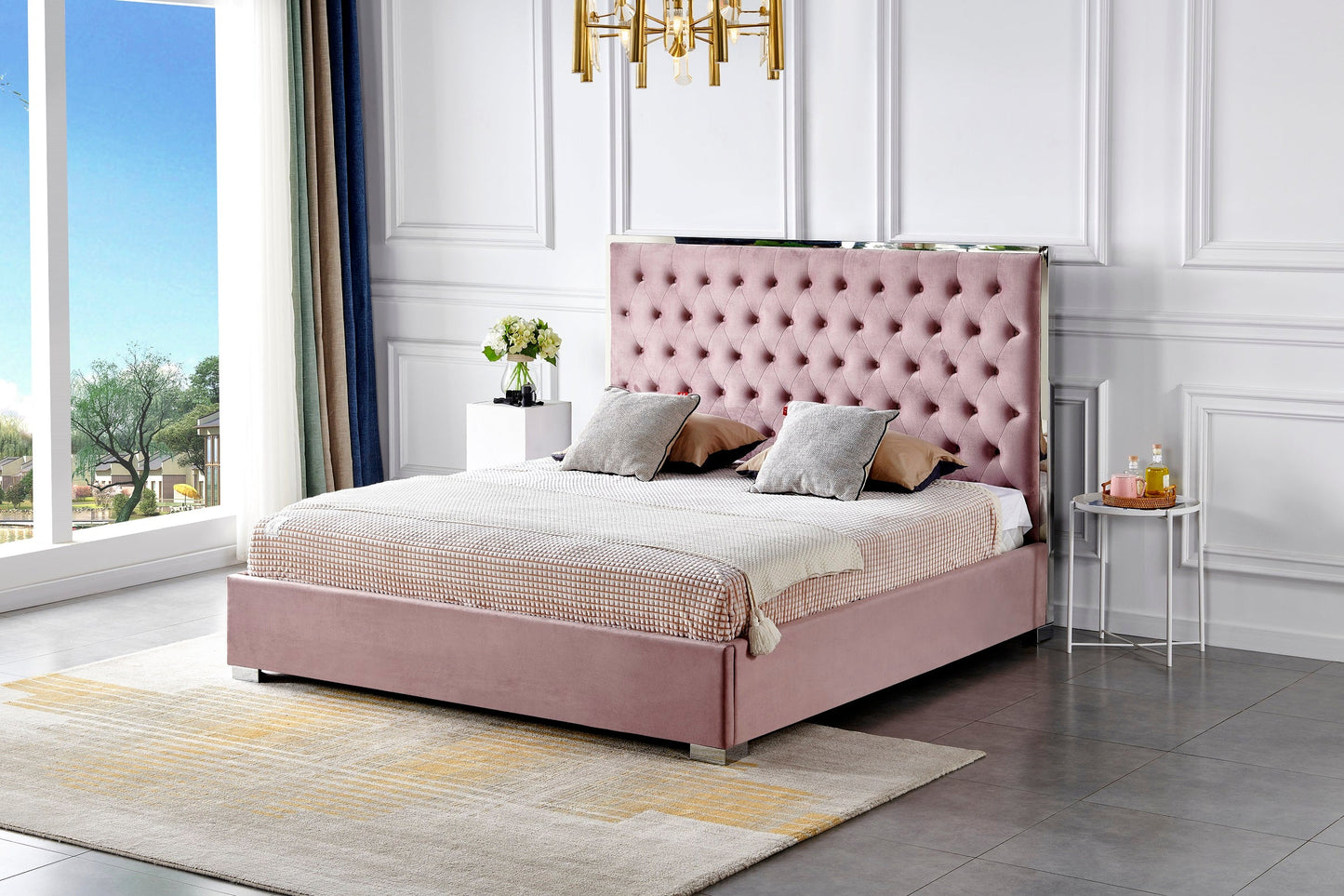 HF1910 Upholstered Bed Frame