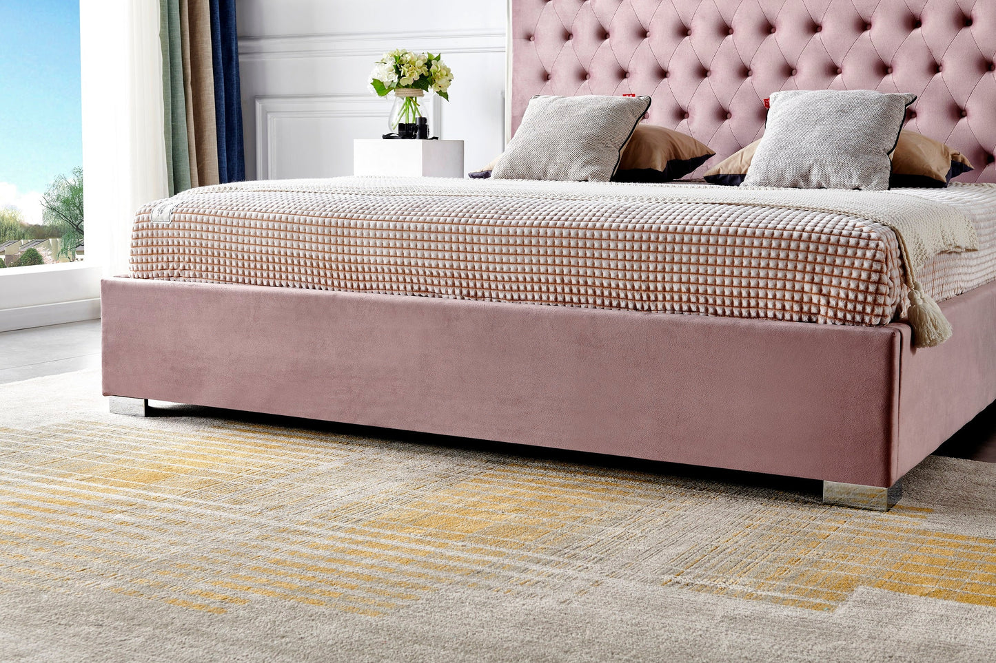 HF1910 Upholstered Bed Frame