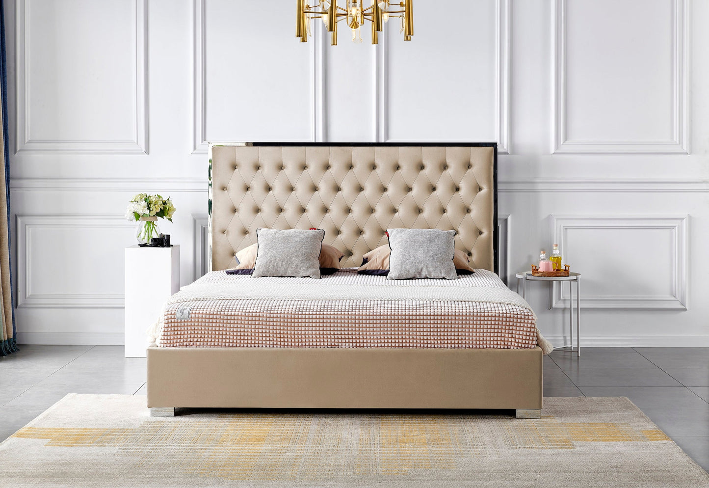 HF1910 Upholstered Bed Frame
