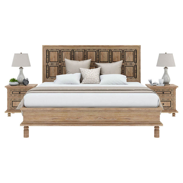 KARINA Solid Wood Traditional Platform Bed