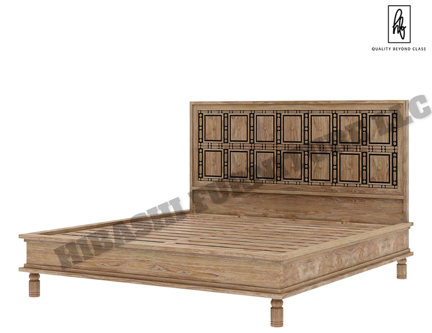 KARINA Solid Wood Traditional Platform Bed