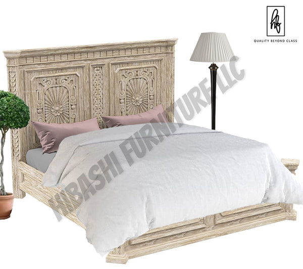 DARNA Traditional Style Rustic Platform Bed