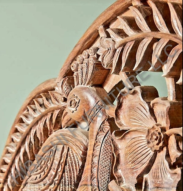 Hand Carved Indian Shajahan Bed Frame Indian Bed bedside